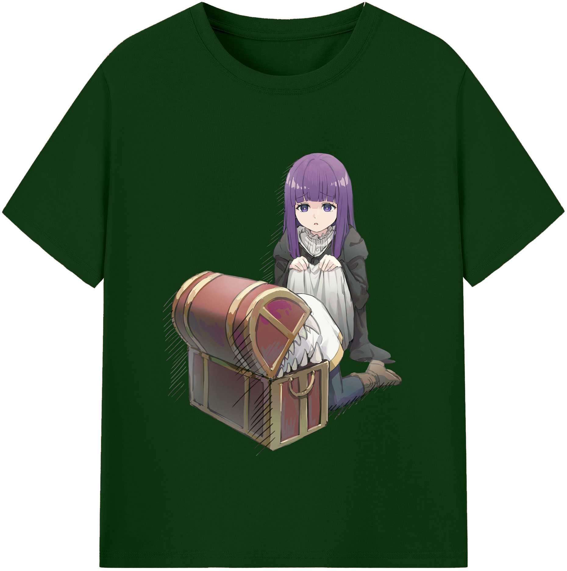 （画像用） 葬送のフリーレン Frieren 綿100％半袖Tシャツ（フロントプリント）